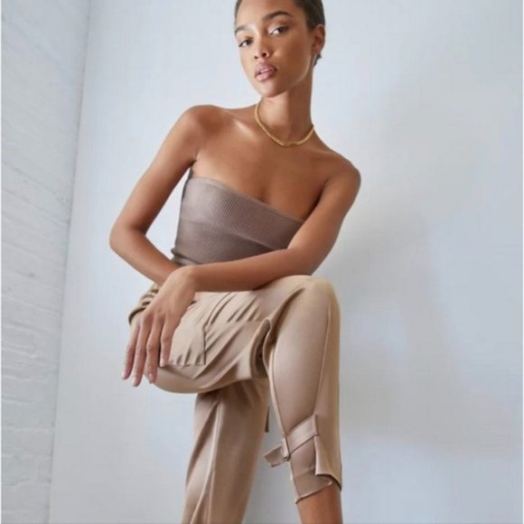 BABATON Refined Satin Cargo Pant Grey Deep Taupe Trouser Pants 0 ARITZIA - Picture 6 of 16